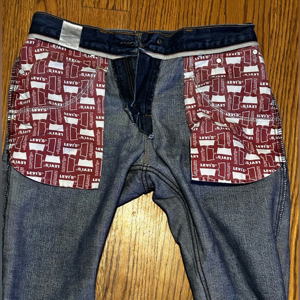 Levi’s 514 Slim Straight Jeans Men’s W 28” 32” Inseam Medium Wash Blue Denim Y2K - Picture 10 of 13